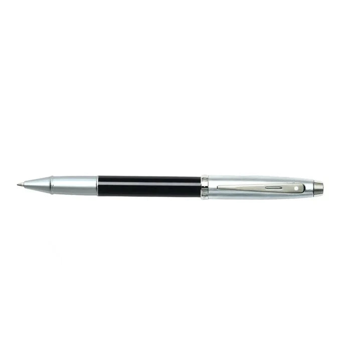 Sheaffer 100 Glossy Black Rollerball Pen with Chrome Cap