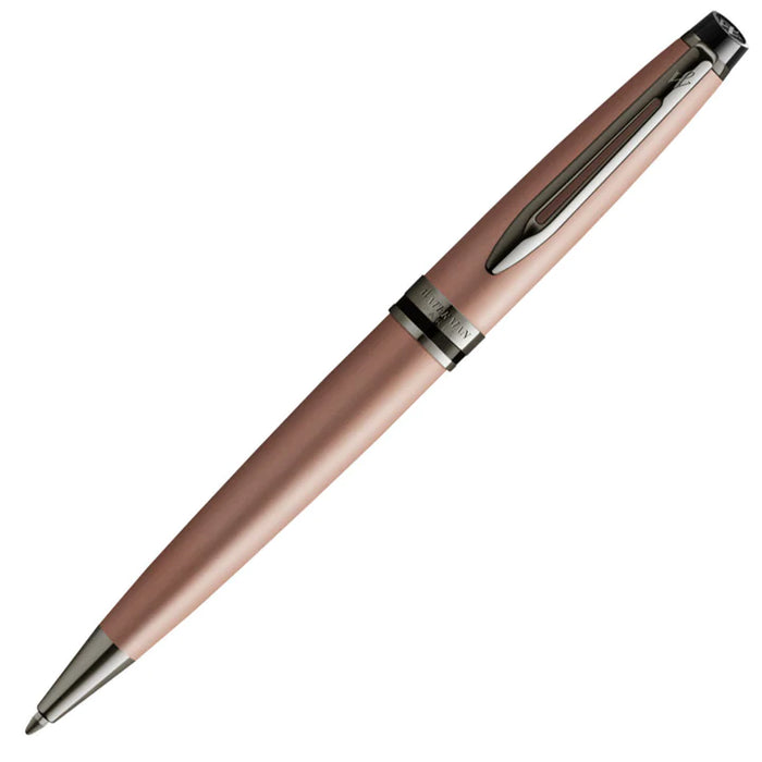 Waterman Expert Metallic Rose Gold Ballpoint Pen with Black Trim