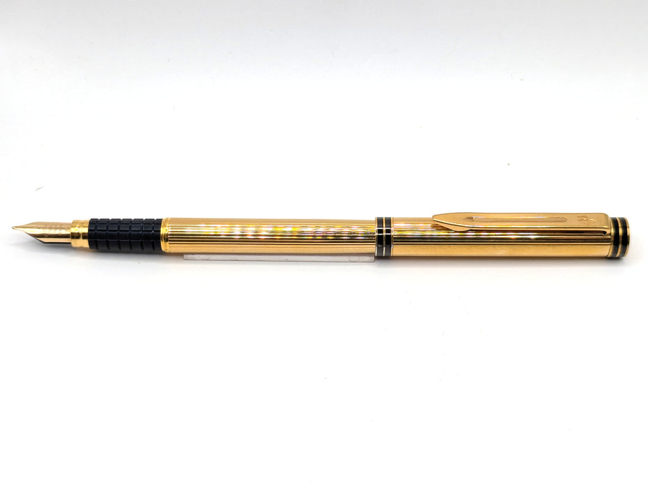 Vintage Waterman Exclusive Fluted Gold-Plated Fountain Pen (18ct M Nib)