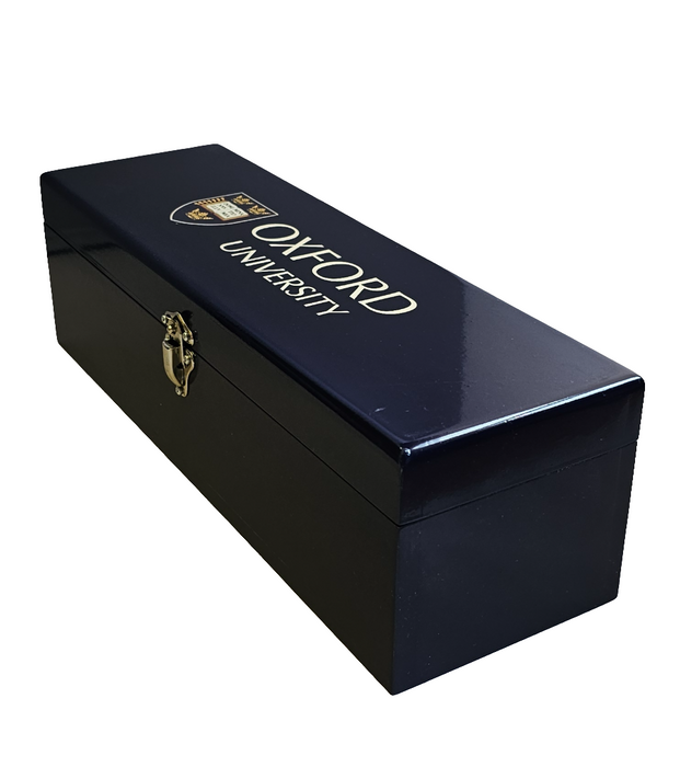 University of Oxford Dark Blue Wooden Pen-Pencil Box