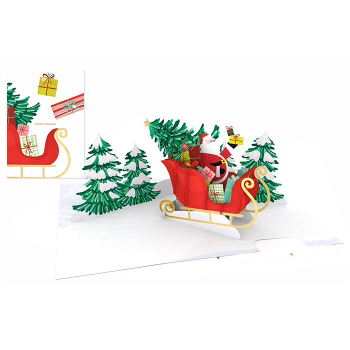 Origamo Kirigami Santa in the Snow Pop-Up Card