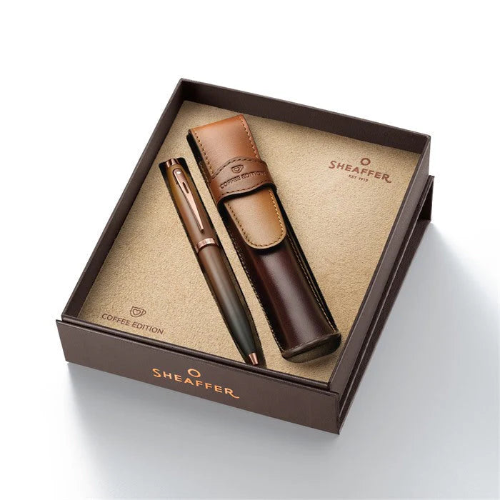 Sheaffer 100 Ballpoint Pen and Pouch Set Coffee Edition