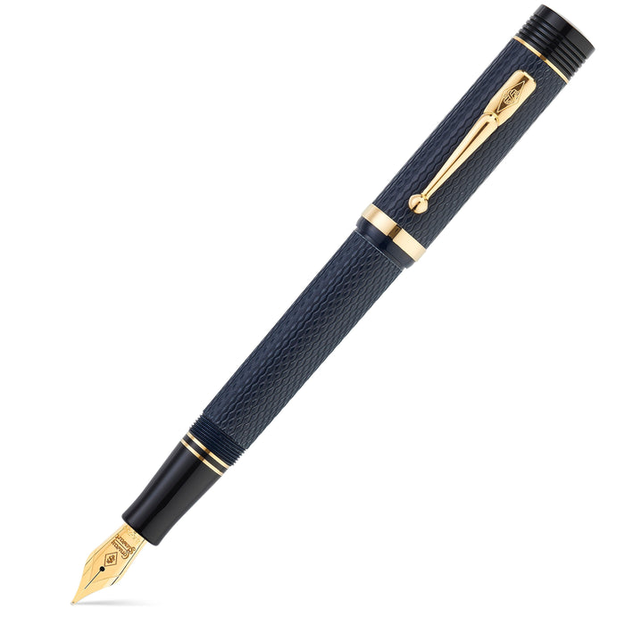 Conway Stewart Churchill Blue Chased Fountain Pen