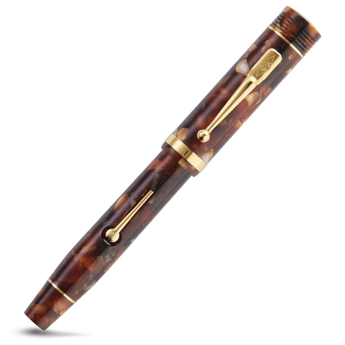 Conway Stewart Churchill Classic Brown Lever Fill Fountain Pen