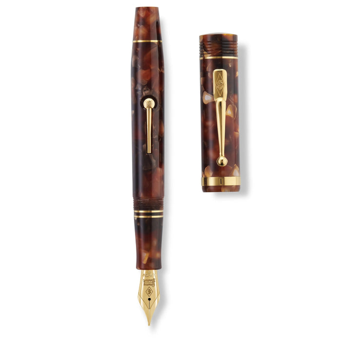 Conway Stewart Churchill Classic Brown Lever Fill Fountain Pen
