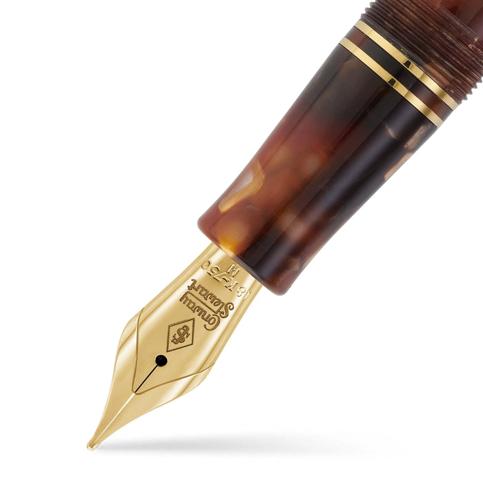 Conway Stewart Churchill Classic Brown Lever Fill Fountain Pen