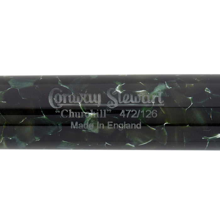 Conway Stewart Churchill Classic Green Lever Fill Fountain Pen