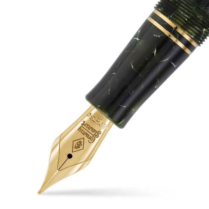 Conway Stewart Churchill Classic Green Lever Fill Fountain Pen