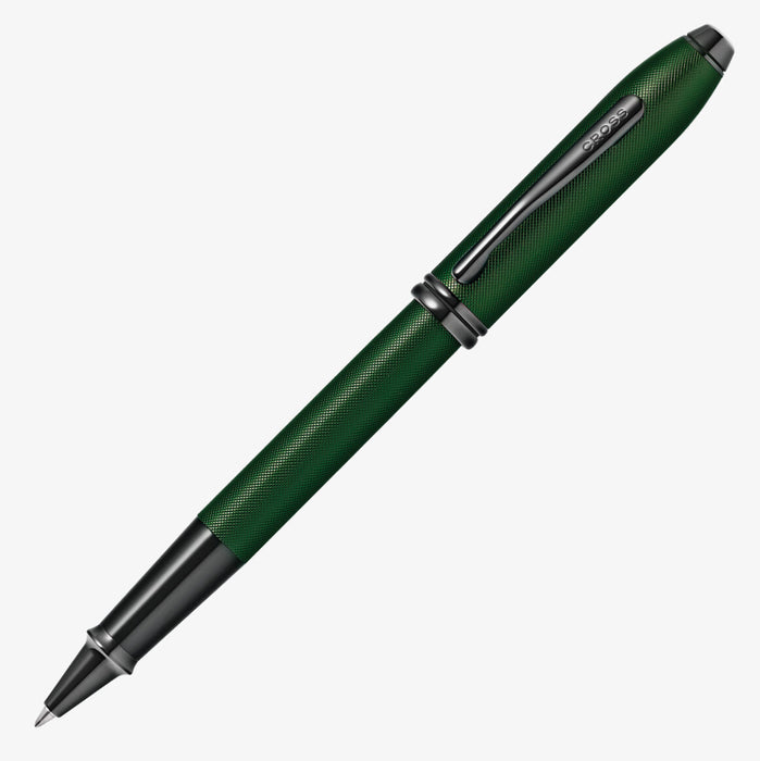 Cross Townsend Rollerball Pen Green Micro Knurled PVD