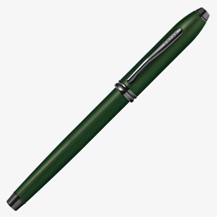 Cross Townsend Rollerball Pen Green Micro Knurled PVD