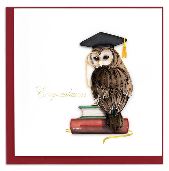 Quilling Card Graduation Owl