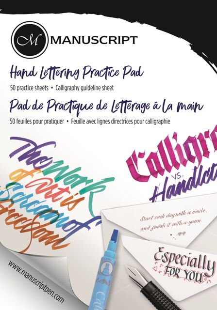 Pads Lettering Manuscript Hand Lettering Practice Pad — Pens Plus (of Oxford)