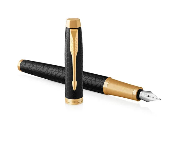 Parker IM Premium Fountain Pen Premium Black with Gold Trim