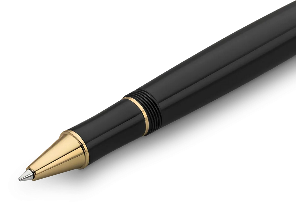 Kaweco Dia 2 Rollerball Pen Black with Gold Trim