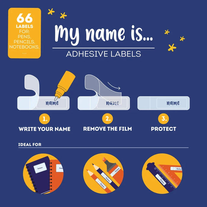 Legami Adhesive Labels with Protective Film - My Name Is...