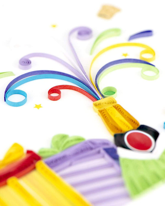 Quilling Card Birthday Champagne