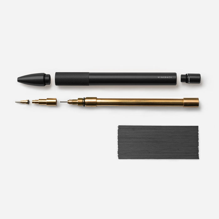 Wingback Black Steel Mechanical Pencil