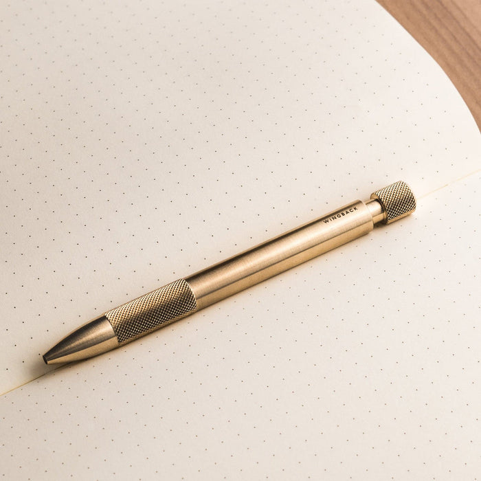 Wingback Brass Mechanical Ballpoint Pen