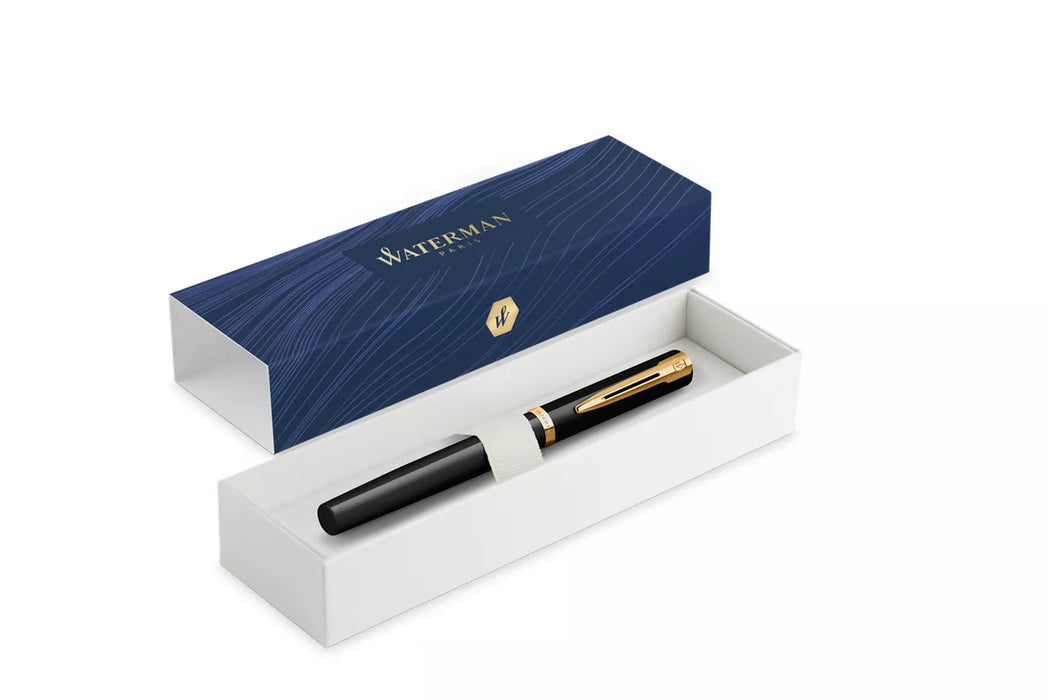 Waterman Impression Fountain Pen Black with Gold Trim