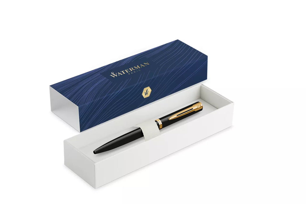 Waterman Impression Ballpoint Pen Black with Gold Trim