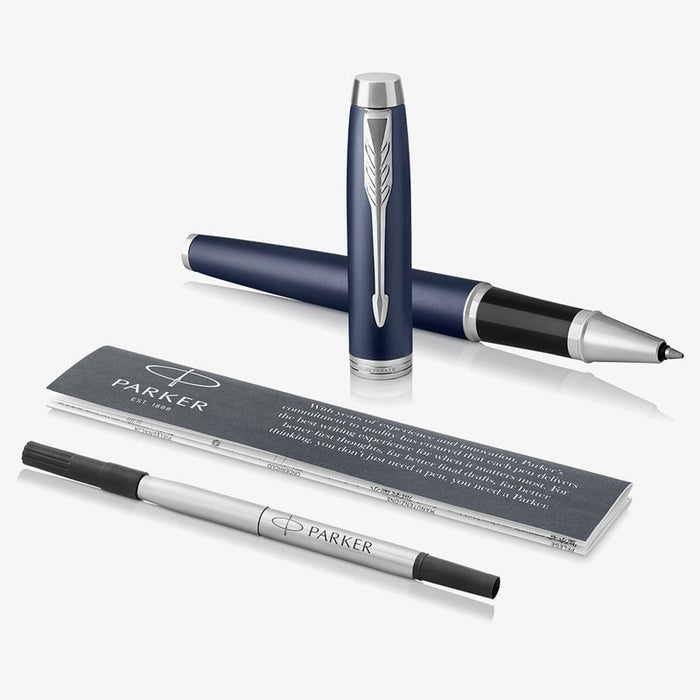 Parker IM Rollerball Pen Blue with Chrome Trim