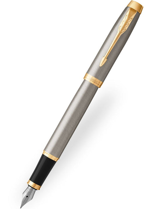 Parker IM Fountain Pen Stainless Steel with Gold Trim