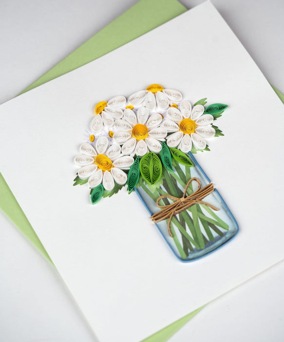 Quilling Card Daisies