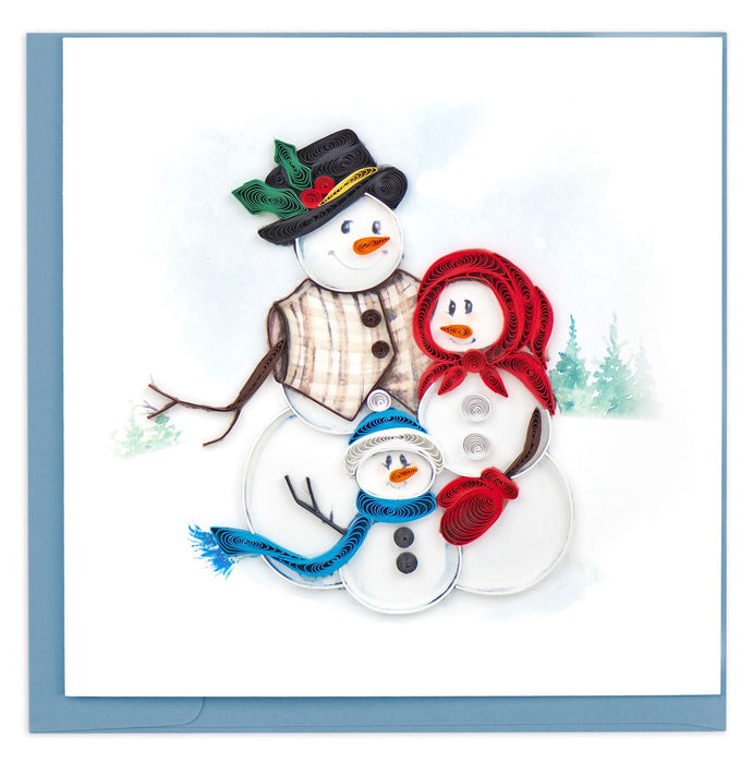 Quilling Card Snowman Family