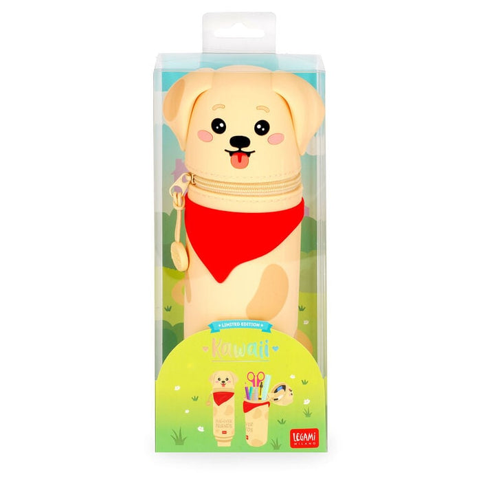 Legami 2-in-1 Soft Silicone Pencil Case - Kawaii - Golden