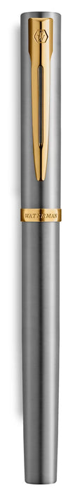 Waterman Impression Fountain Pen Stainless Steel with Gold Trim