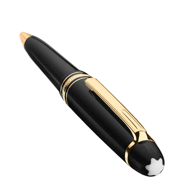 Montblanc Meisterstück Midsize Black Gold-Coated Ballpoint Pen