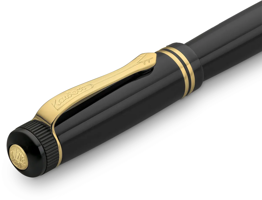Kaweco Dia 2 Rollerball Pen Black with Gold Trim