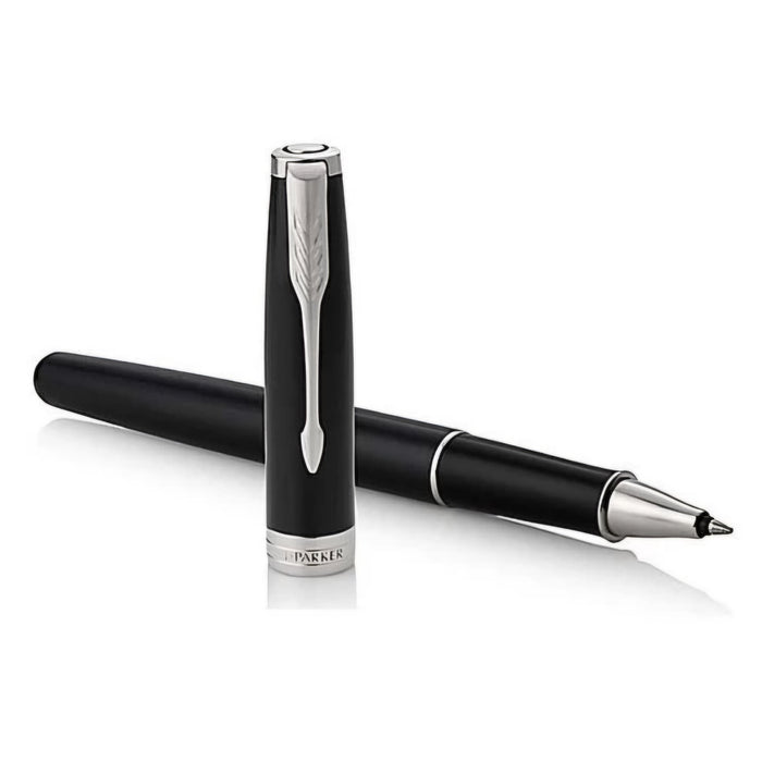 Parker Sonnet Rollerball Pen Black Lacquer Chrome Trim