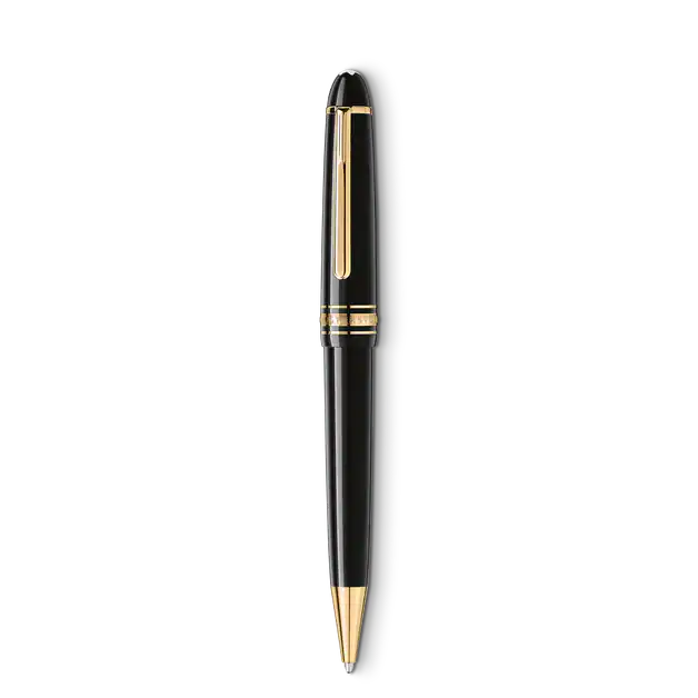 Montblanc Meisterstück Midsize Black Gold-Coated Ballpoint Pen