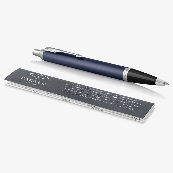 Parker IM Ballpoint Pen Blue with Chrome Trim