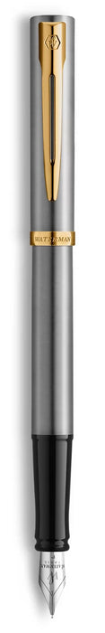 Waterman Impression Fountain Pen Stainless Steel with Gold Trim