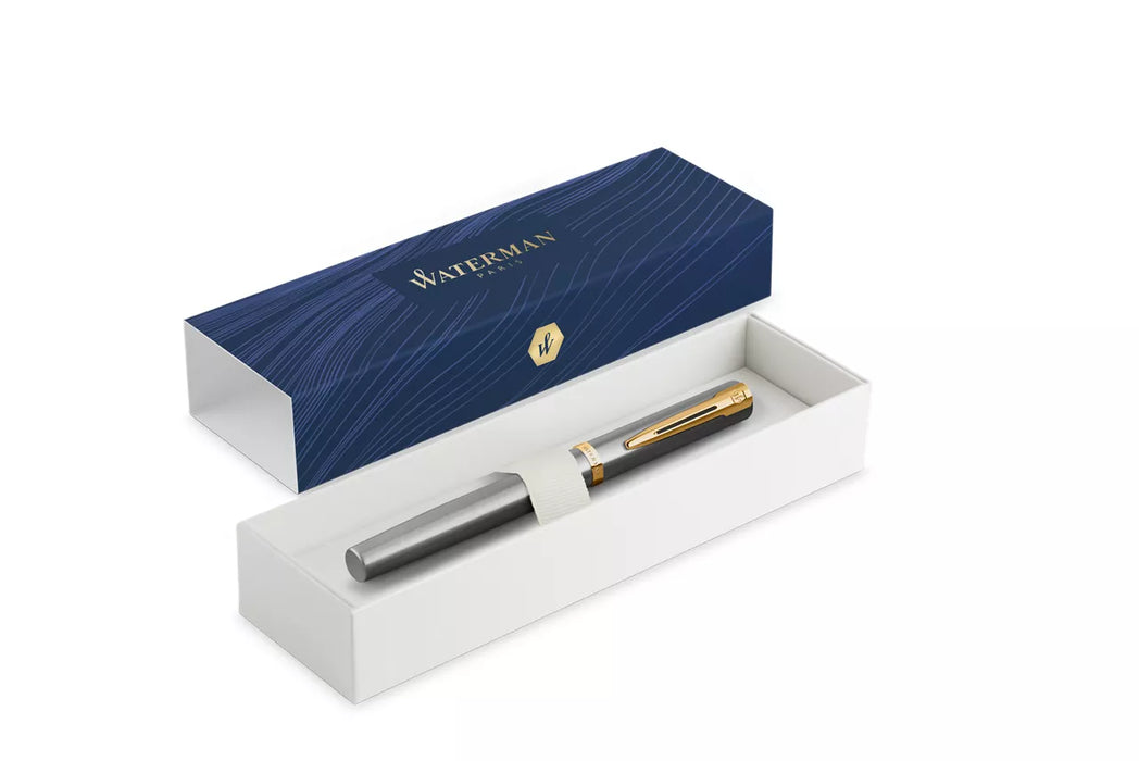 Waterman Impression Fountain Pen Stainless Steel with Gold Trim