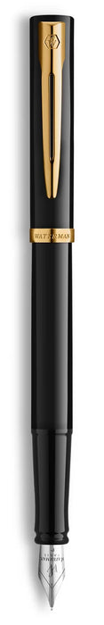 Waterman Impression Fountain Pen Black with Gold Trim