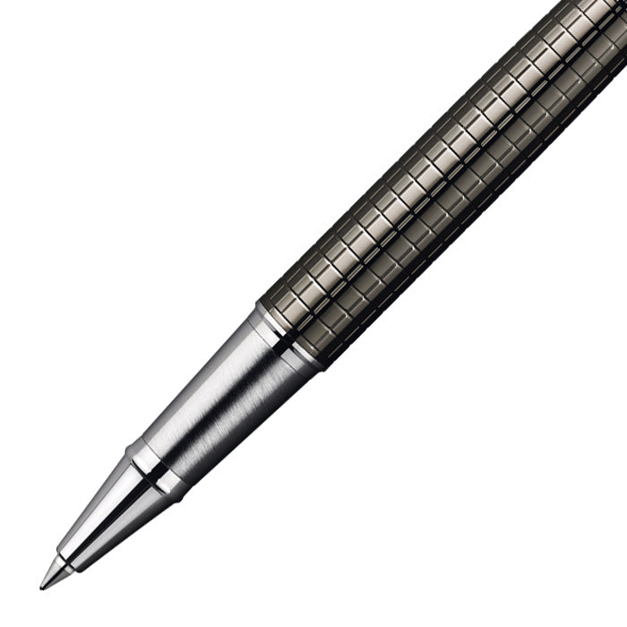 Parker IM Premium Deep Gun Metal Chiselled CT Rollerball Pen