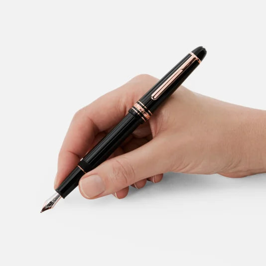 Montblanc Meisterstück Classique Black Rose Gold-Coated Fountain Pen