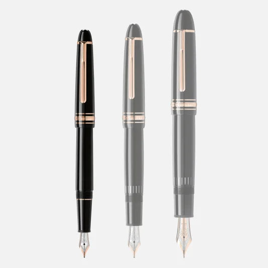 Montblanc Meisterstück Classique Black Rose Gold-Coated Fountain Pen