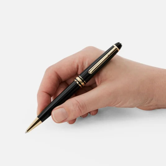 Montblanc Meisterstück Classique Black Yellow Gold-Coated Trim Ballpoint Pen