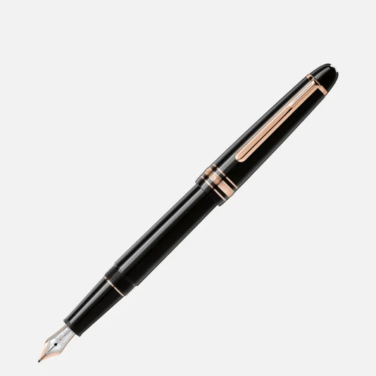 Montblanc Meisterstück Classique Black Rose Gold-Coated Fountain Pen