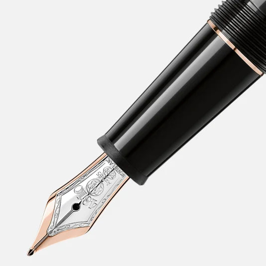 Montblanc Meisterstück Classique Black Rose Gold-Coated Fountain Pen