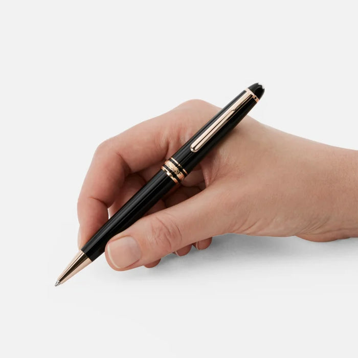 Montblanc Meisterstück Classique Black Rose Gold-Coated Ballpoint Pen