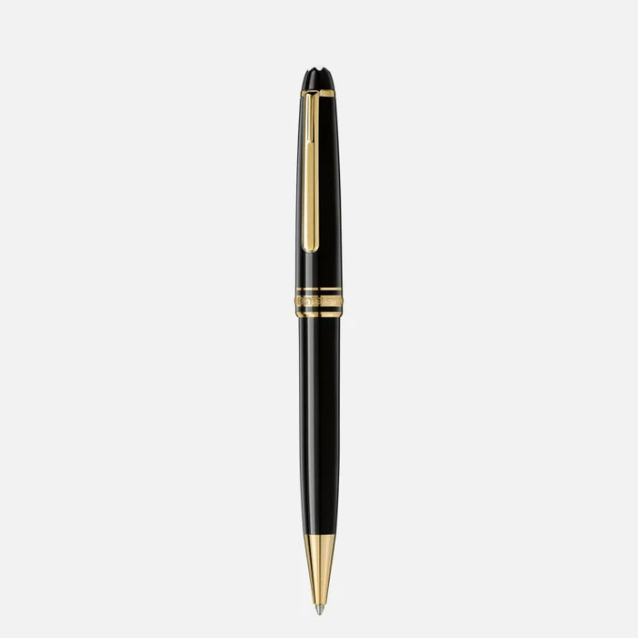 Montblanc Meisterstück Classique Black Yellow Gold-Coated Trim Ballpoint Pen