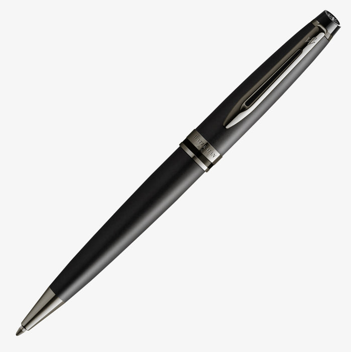 Waterman Expert Ballpoint Pen Metallic Black with Ruthenium Trim