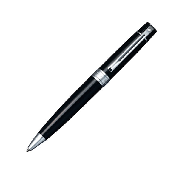 Sheaffer 300 Glossy Black Ballpoint Pen with Chrome Trim