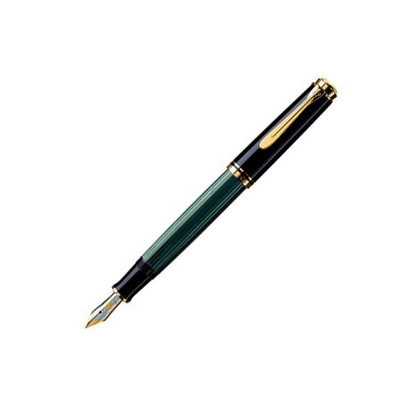 Pelikan Souveran 400 Black and Green Plunger Fountain Pen M400