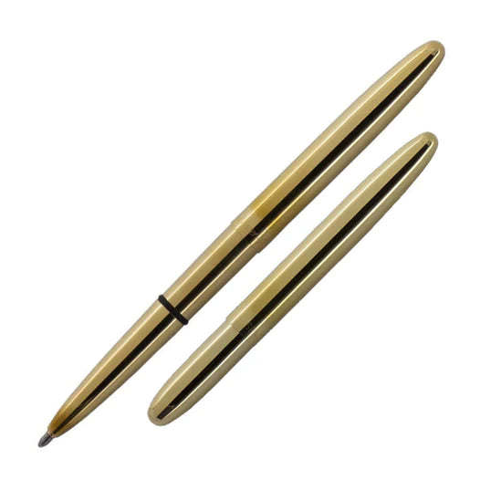 Fisher Space Raw Brass Bullet Pen with Case and Presentation Box